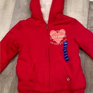 Lucky Brand fleece hooded sweatshirt jacket